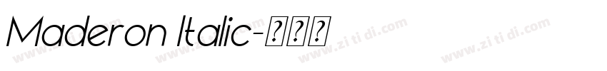 Maderon Italic字体转换